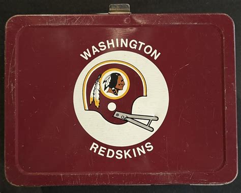 redskins metal lunch box|Washington Redskins NFL Metal Lunch Box No Thermos 1970’s .